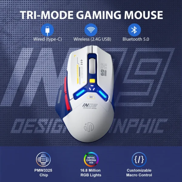 WIRED BT5 2.4GHZ RECHARGEABLE MOUSE