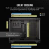 iCUE 2500X Micro ATX Black Dual Chamber PC Case