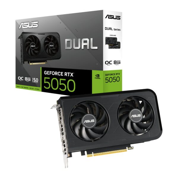 DUAL-RTX5050-O8G_Asus-Nvidia-GeForce-RTX-5050-Dual-OC-88G-Graphics-Card_wr_01.jpg Asus Nvidia GeForce RTX 5050 Dual OC 8GB GDDR6 Graphics Card