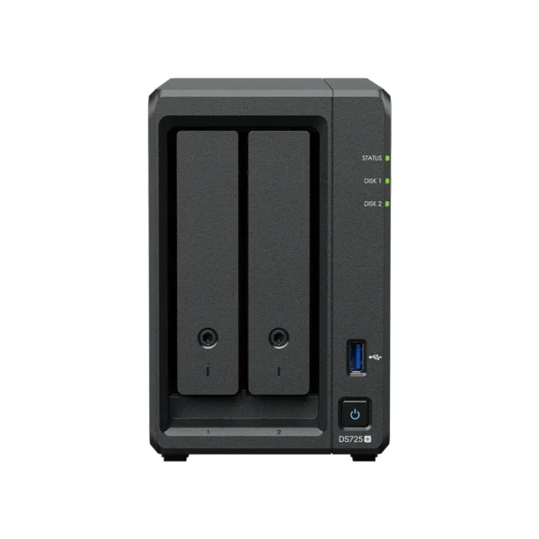 Synology DS725+ 2 Bay NAS AMD Ryzen R1600 2C CPU 4 GB DDR4
