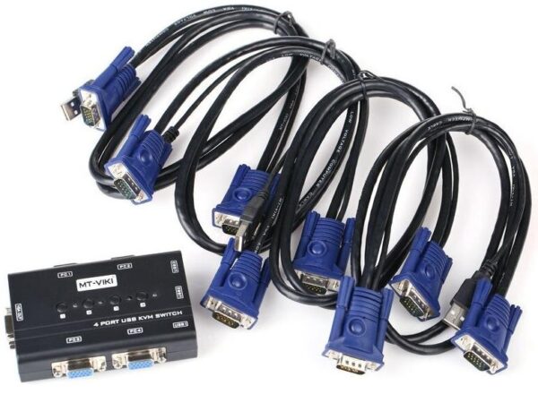 4 PORT MANUAL VGA USB KVM SWITCH