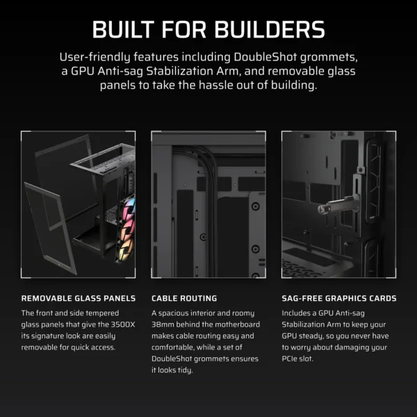 3500X RS-R ARGB Tempered Glass Mid-Tower PC Case