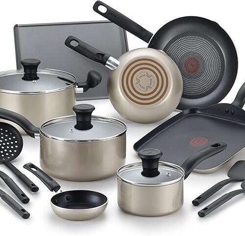 Tefal Culinaire 16Piece Nonstick Champagne Cookware Set