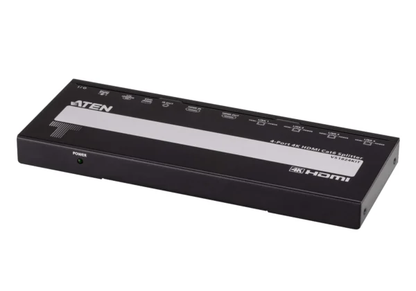 4-Port 4K HDMI Cat 6 Splitter with Receivers - 1 splitter and 4 receivers