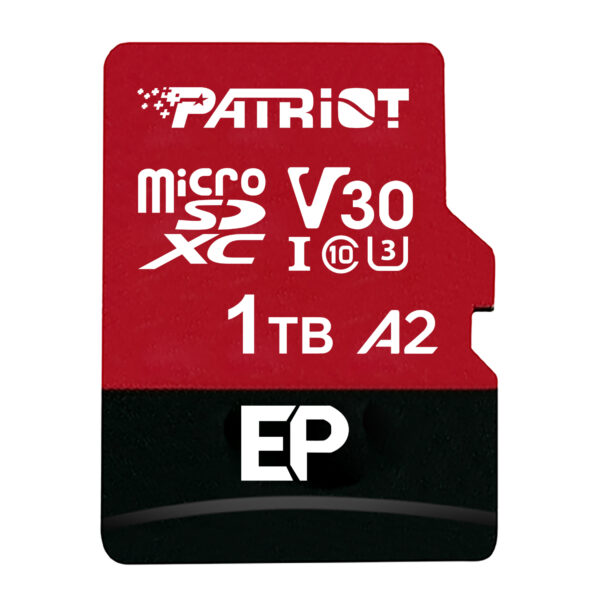 PEF1TBEP31MCX_Patriot-EP-Series-1TB-MICRO-SDXC-V30-A2_wr_01.jpg Patriot EP Series 1TB MICRO SDXC V30 A2 (w/o Adaptor)