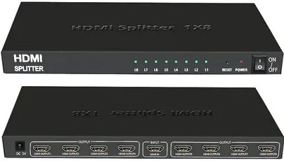 UNIQUE 8PORT HDMI SPLITTER 1080P