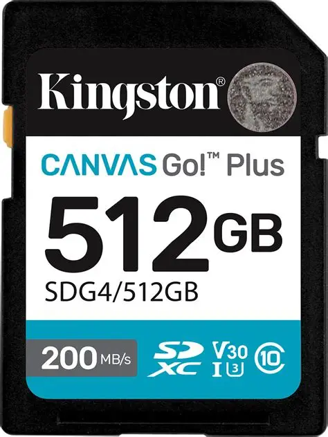 Kingston 512GB SDXC Canvas Go Plus Gen4 200MB/s C10 UHS-I U3