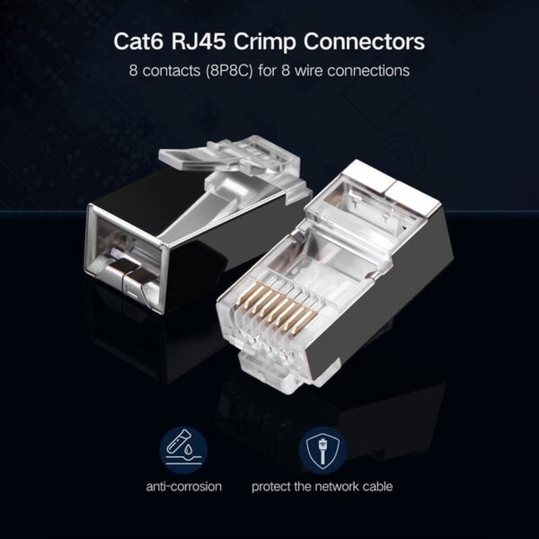UGreen NW111 RJ45 Cat6 Ethernet Network Head 100 Pack