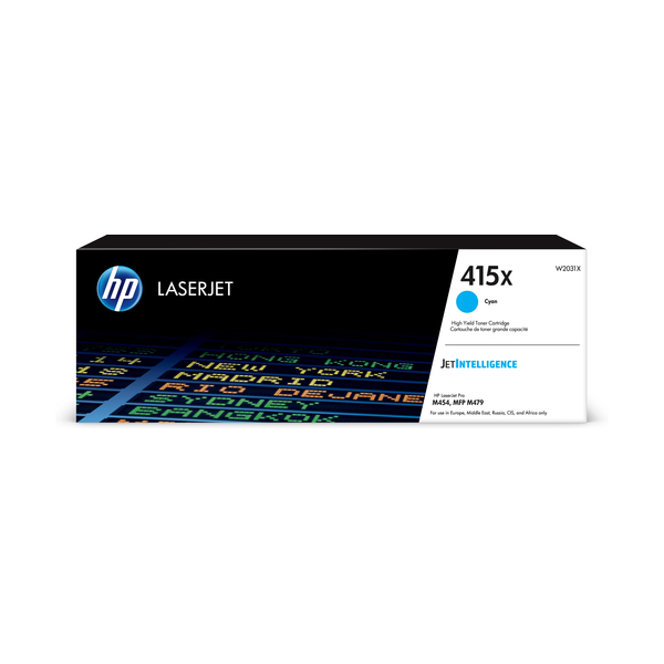 HP 415X Cyan LaserJet High Yield Toner Cartridge