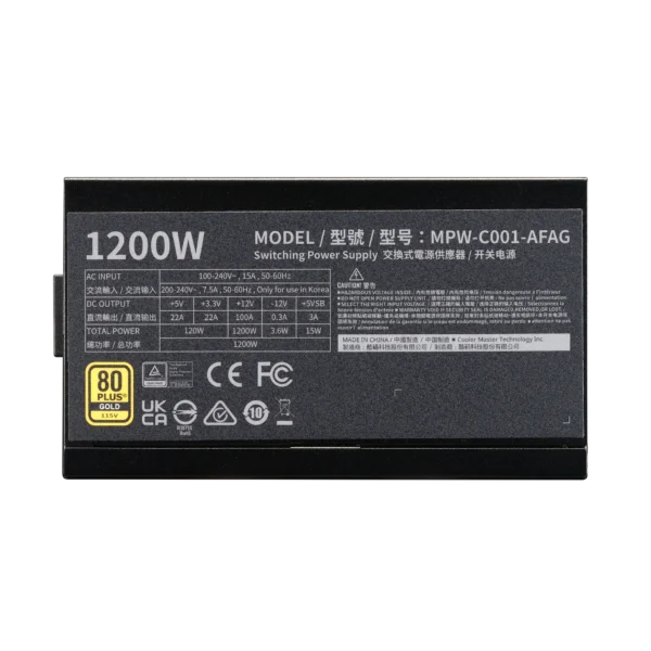 Cooler Master ELITE Gold 1200 FM A/EU cord