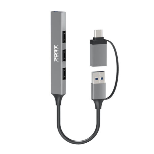 900160_Port-Connect-USB-Type-C-to-4-port-USB-A-3.0-2.0-Hub_wr_01a.jpg Port Connect USB Type-C to 4-port USB-A 3.0/2.0 Hub