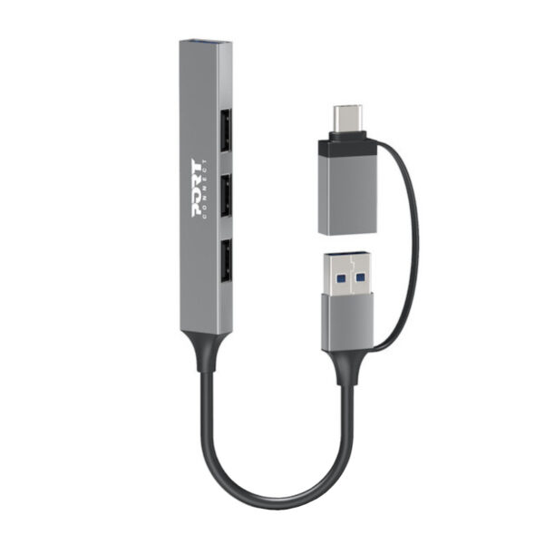 900160_Port-Connect-USB-Type-C-to-4-port-USB-A-3.0-2.0-Hub_wr_01a.jpg Port Connect USB Type-C to 4-port USB-A 3.0/2.0 Hub