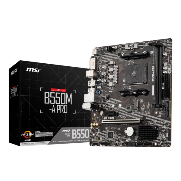 PROB550M-APRO_MSI-B550M-A-Pro-AM4-M-ATX-Motherboard-Black_wr_01a.jpg MSI B550M-A Pro AM4 M-ATX Motherboard