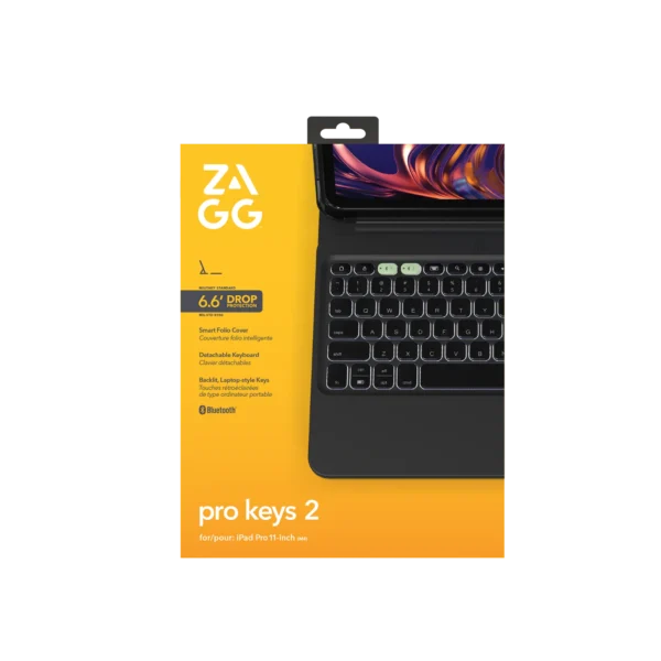ZAGG-KB-Pro Keys 2-Apple-iPad Pro 11 (M4)-Black-UK