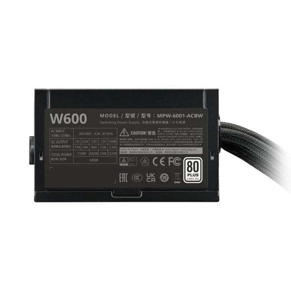 Cooler Master Elite NEX W600 230V A/EU BK Cable & mesh