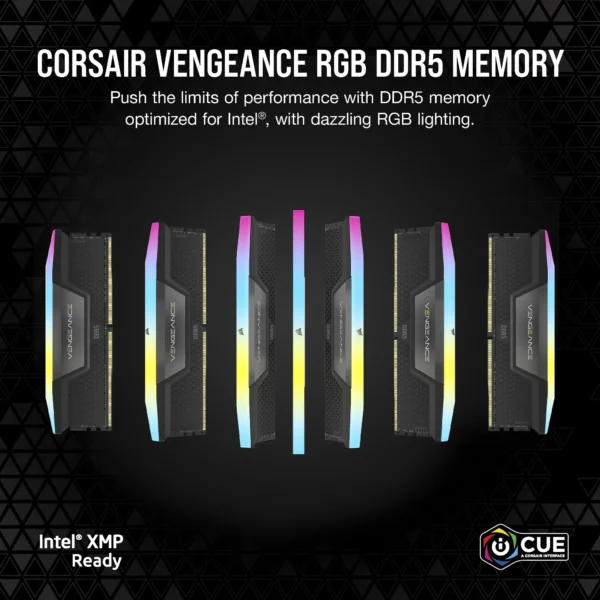 CORSAIR VENGEANCE RGB DDR5 16GB (2 x 8GB) DDR5 5200 CL40-40-