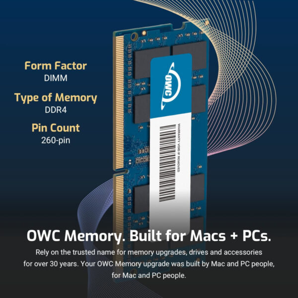 OWC2666DDR4S32P_OWC-32GB-DDR4-2666MHz-SODIMM-Memory-Upgrade-Kit-Mac-Mini-2018-iMac-2017-2020_wr_03a.jpg OWC 32GB DDR4 2666MHz SODIMM Memory Upgrade Kit (Mac Mini 20