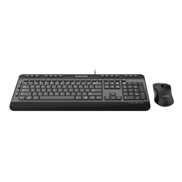 PCBuilder ALPHA Silent Wired Keyboard and Mouse Combo