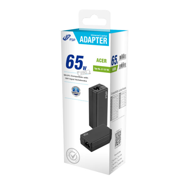 PNA0652521_FSP-NB-65W-Acer-Notebook-Adapter_wr_05.jpg FSP PRO 65W Universal Laptop Adapter