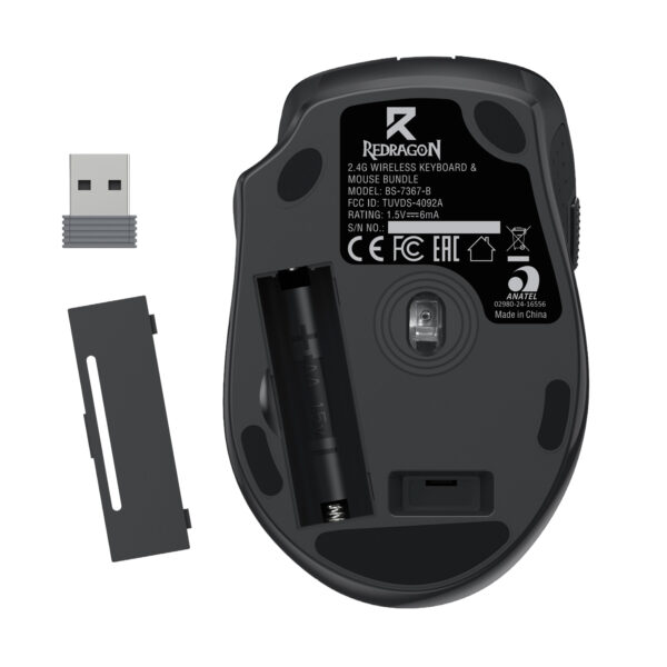 Redragon BS-7367-B Wireless Office Keyboard and Mouse Combo
