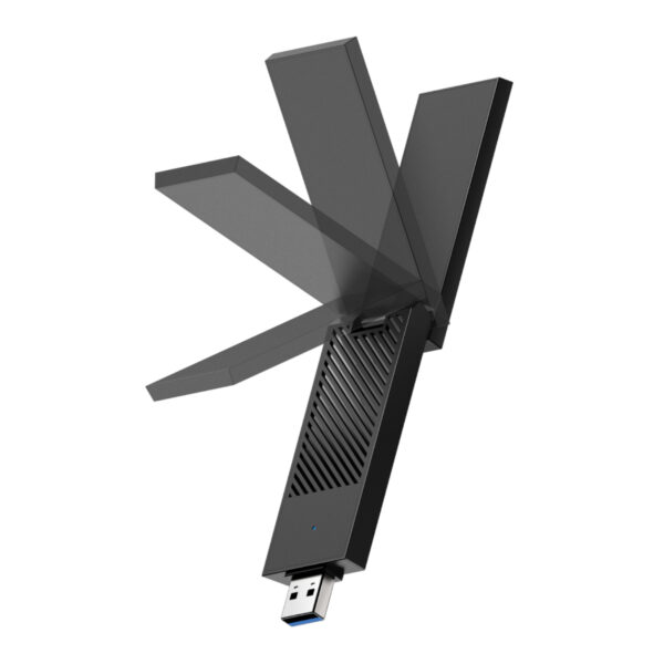 Cudy AX5400 Wi-Fi 6E USB 3.0 Tri-Band High-Gain Adapter-Blac