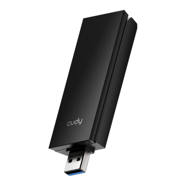 Cudy AX5400 Wi-Fi 6E USB 3.0 Tri-Band High-Gain Adapter-Blac
