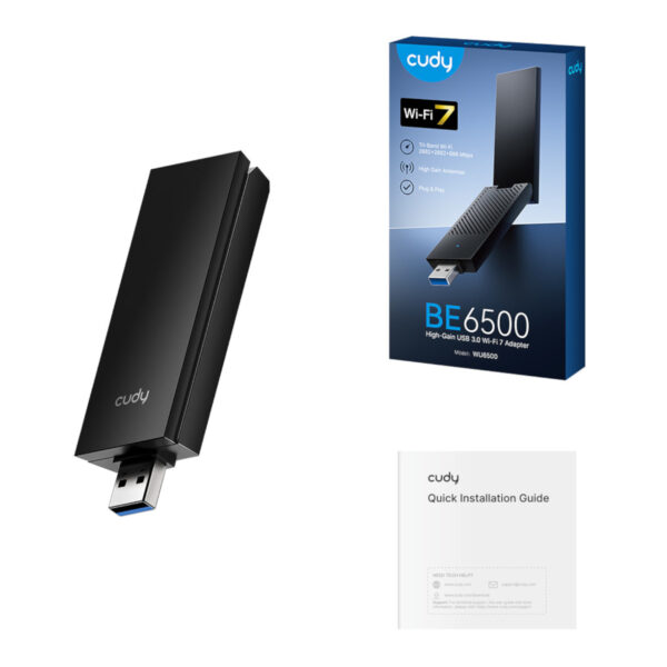 Cudy BE6500 Tir-Band Wi-Fi7 USB 3.0 Adapter