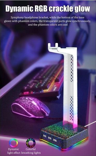 RGB HEADPHONE HOLDER 3 USB