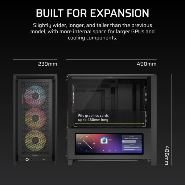 FRAME 4000D LCD RS ARGB Premium Mid-Tower PC Case