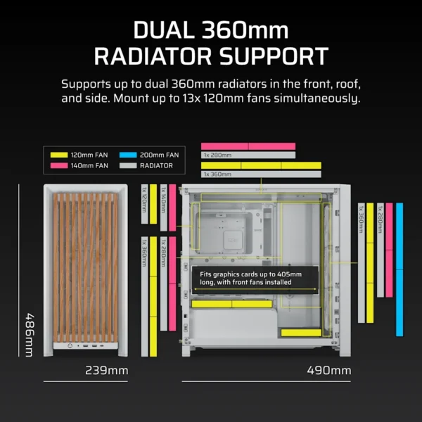 FRAME 4000D RS WOOD Modular High Airflow Mid-Tower PC Case