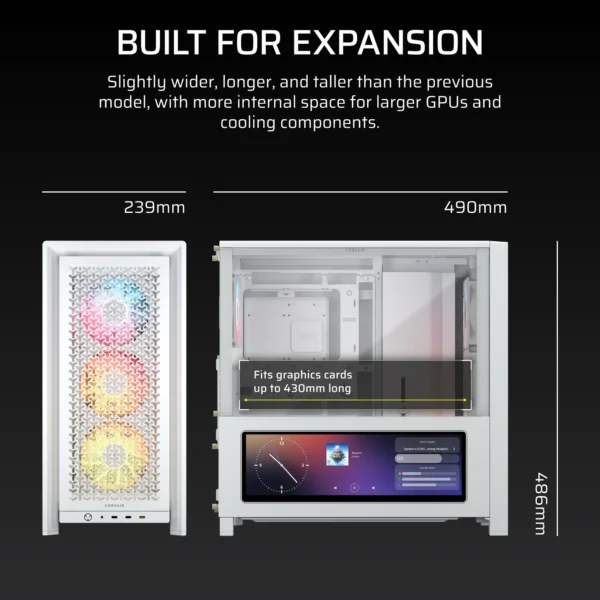 FRAME 4000D LCD RS ARGB Premium Mid-Tower PC Case