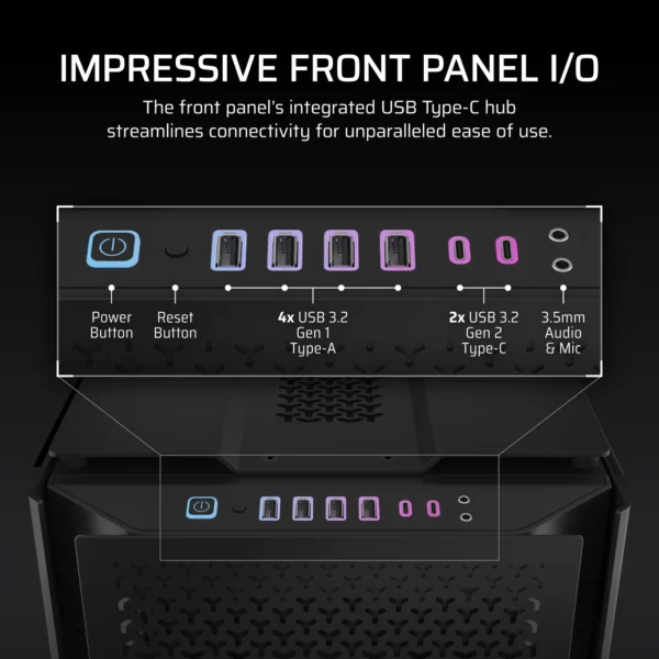 iCUE LINK 9000D AIRFLOW Tempered Glass Super-Tower
