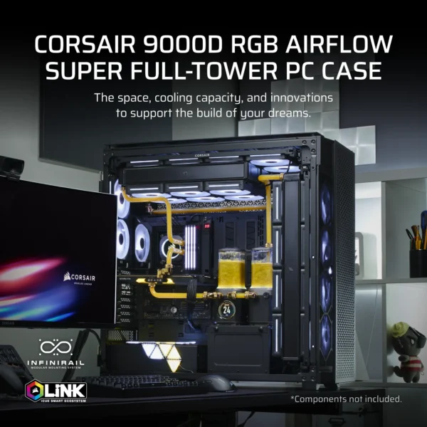 iCUE LINK 9000D AIRFLOW Tempered Glass Super-Tower