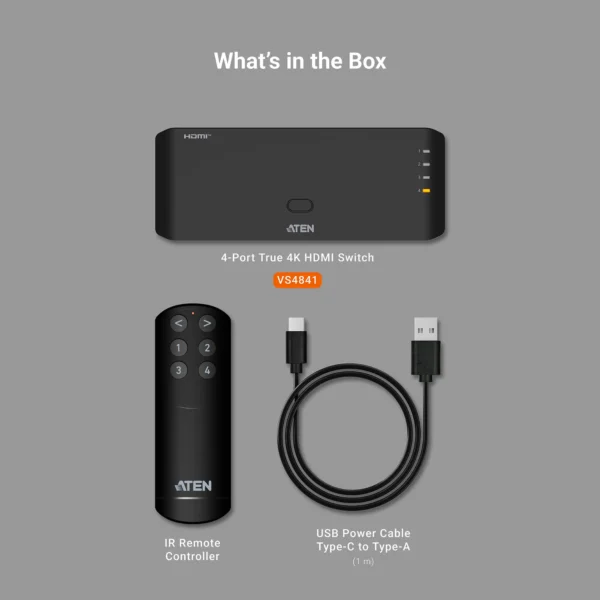 4-Port True 4K HDMI Switch