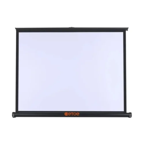 ETOE 50-Inch Pull-Up Projector Screen | Portable Matte White 4:3 | 1-Yr Warranty