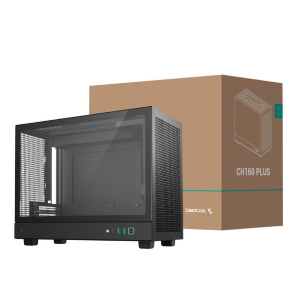 R-CH160-BKNGM0-G_DeepCool-CH160-PLUS-Micro-ATX-Chassis-Black_wr_01a.jpg DeepCool CH160 PLUS Micro-ATX Chassis