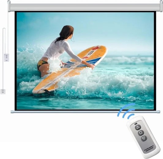 HTPNEO 150 Inch Electronic Projector Screen With Remote