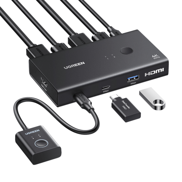 AK502-75246_UGREEN_HDMI_20_KVM_Switch_2_In_1_Out_wr_03.png UGreen HDMI 2.0 KVM Switch 2-In-1 Out
