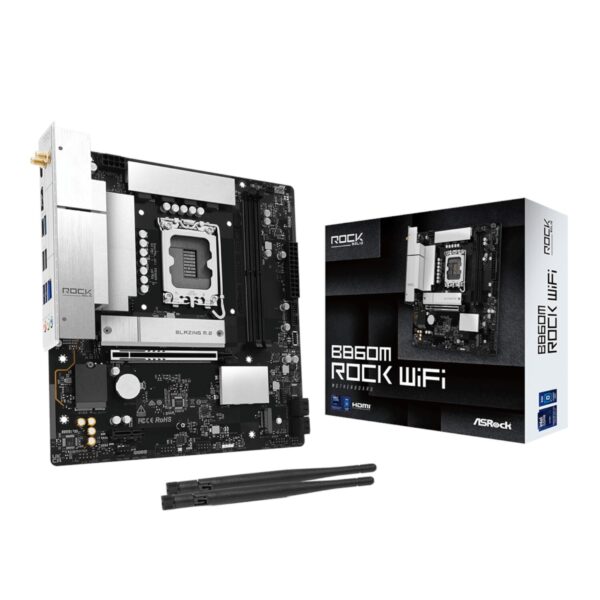 B860M_ROCK_WIFI_ASRock_B860M_Rock_WiFi_Intel_LGA1851_MAT_wr_01.jpg ASRock B860M Rock WiFi Intel LGA1851 MATX Gaming Motherboard