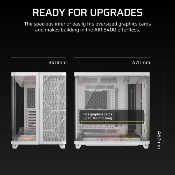 AIR 5400 RS-R ARGB Triple Chamber Mid-Tower PC Case