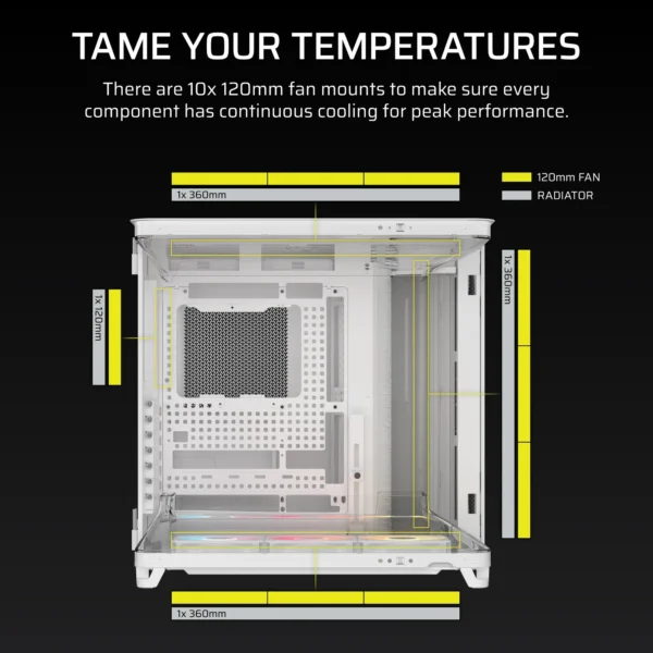 AIR 5400 RS-R ARGB Triple Chamber Mid-Tower PC Case