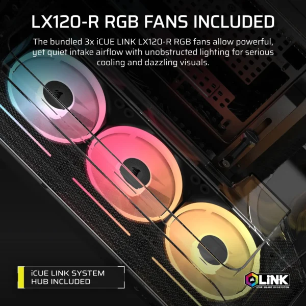 AIR 5400 LX-R RGB iCUE LINK Triple Chamber Mid-Tower PC Case