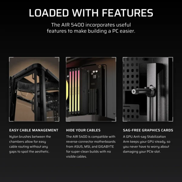 AIR 5400 LX-R RGB iCUE LINK Triple Chamber Mid-Tower PC Case