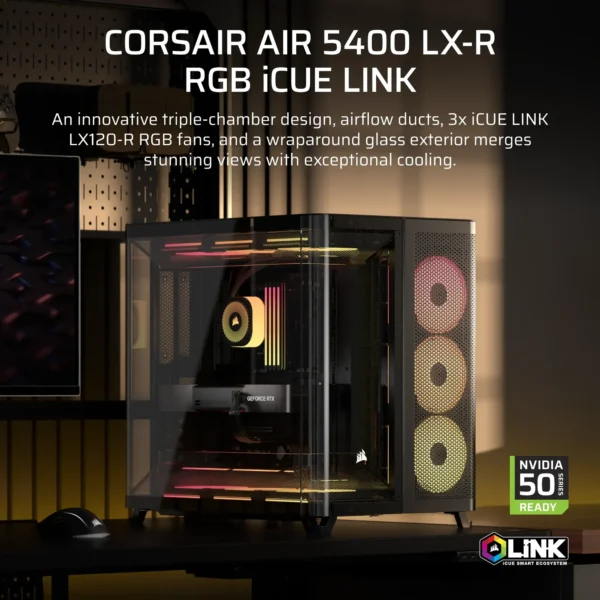 AIR 5400 LX-R RGB iCUE LINK Triple Chamber Mid-Tower PC Case