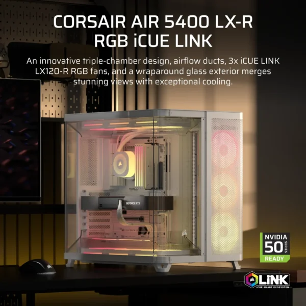 AIR 5400 LX-R RGB iCUE LINK Triple Chamber Mid-Tower PC Case