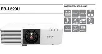 EB-L520U Epson 5200lm WUXGA 1920x1200 16:10 Laser 2USB 2VGA 2HDMI RS-