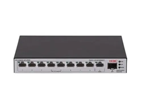 H3C S1600V2-10P-HPWR L2 Ethernet Switch with 9x 10/100/1000 BASE-T Ports (8x PoE+ Ports) and 1x 1G SFP Port