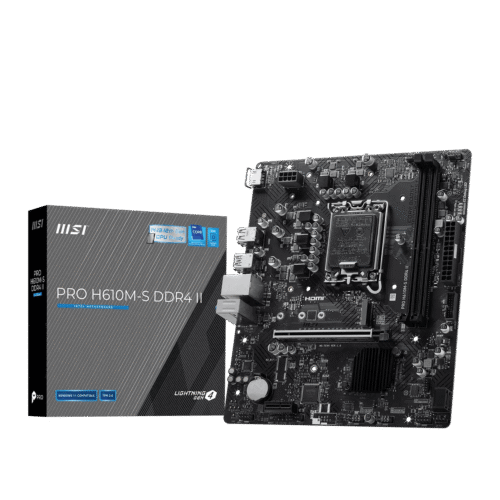 PROH610M-SDDR4II_MSI_PRO_H610M-S_DDR4_II_LGA1700_M-ATX_Mo_wr_01.png MSI PRO H610M-S DDR4 II LGA1700 M-ATX Motherboard