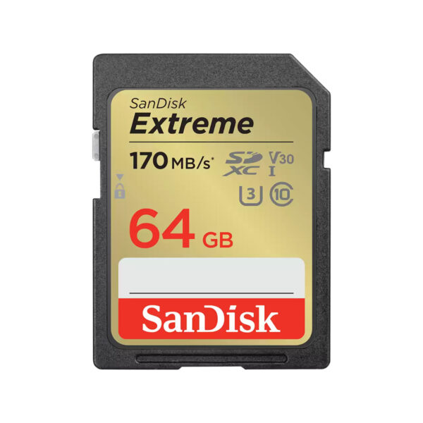 SanDisk Extreme SD UHS I Card for 4K Video 64GB