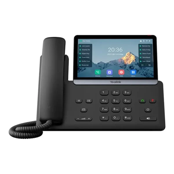 Yealink T77U SIP Phone with 7" Touch Screen, Dual-port Gigabit Ethernet, PoE support, Dual USB ports